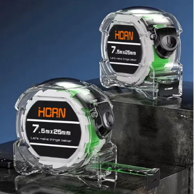 Fita métrica fluorescente de 3-5-7-10 metros, escala espessada de precisão, à prova d'água e resistente ao desgaste, ferramenta de medição multiuso